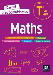 Carnet d'automatismes : maths - terminale bac pro - livre élève
