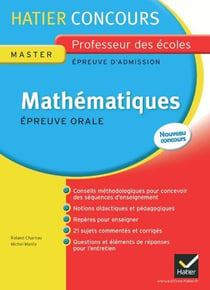 Mathématiques - épreuve orale d'admission - master professeur des écoles - concours 2013