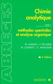 Chimie analytique - methodes spectrales et analyse organique