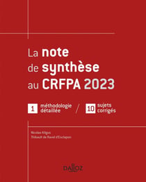 La note de synthèse au CRPFA (édition 2023)
