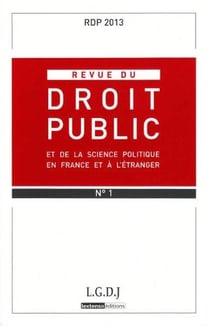 Revue du droit public n 1 2013