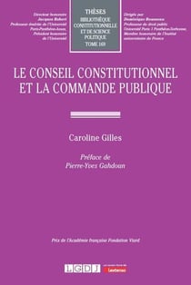 Le Conseil constitutionnel et la commande publique