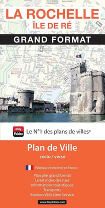 La Rochelle, île de Ré : plan de ville : grand format