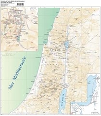 Carte de la Palestine et de Jérusalem au temps de Jésus selon l'Évangile Tel qu´il m'a été révélé