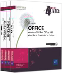 Microsoft Office (versions 2019 et Office 365) - coffret de 4 livres : Word, Excel, PowerPoint et Outlook