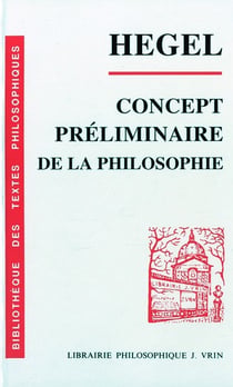 Concepts préliminaires de la philosophie
