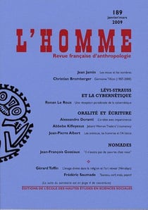 Revue l'homme n.189 - janvier/mars 2009