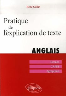 Pratique de l'explication de texte en anglais