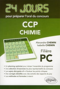 Chimie 24 jours pour preparer l'oral du concours ccp - filiere pc