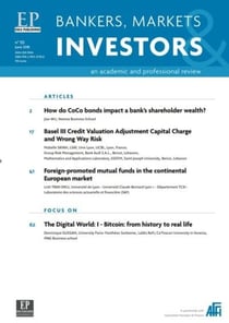 BASEL III CREDIT VALUATION ADJUSTMENT CAPITAL CHARGE et WRONG WAY RISK-BMI 151 : BANKERS, MARKETS INVESTORS N°151-JUNE 2018