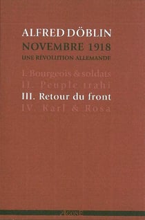 Novembre 1918, une révolution allemande Tome 3 - retour du front