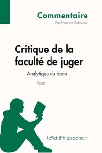 Critique de la faculté de juger de Kant : analytique du beau