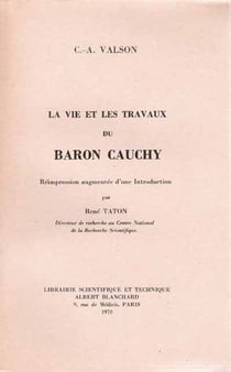 La vie et les travaux du baron cauchy
