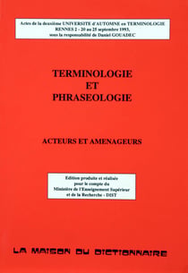 Terminologie et phraseologie