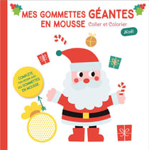 Pere noel apporte les cadeaux (la couverture rouge) gommettes mousse