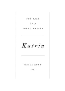 Katrin : The Tale of a Young Writer