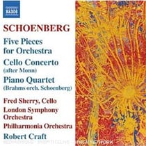 5 pièces pour orchestre - concerto pour violoncelle - quatuor pour piano
