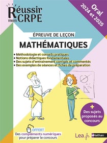 Réussir mon CRPE : Mathématiques - épreuve orale de leçon - livre de l'élève (édition 2024/2025)