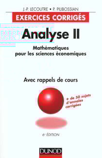 Analyse t.2 - mats pour sciences economiques - exercices corriges