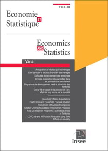 Economie et Statistique/ Economics and Statistics n° 534-535