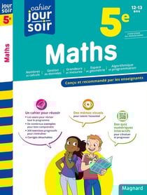 Cahier du jour / cahier du soir : maths - 5e