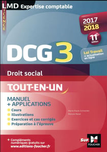Dcg 3 - droit social - manuel et applications (édition 2017/2018)