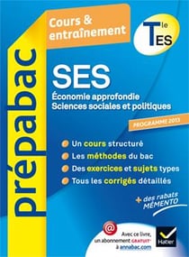 Prépabac cours & entraînement - sciences économiques et sociales - terminale es - enseignement spécifique et de spécialité