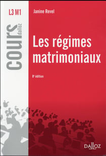 Les régimes matrimoniaux (8e édition)