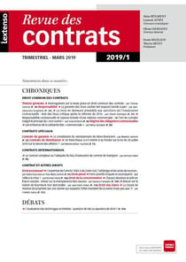 Revue des contrats n.2019/1