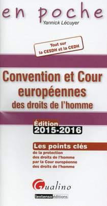 convention et cour européennes des droits de l'homme 2015-2016