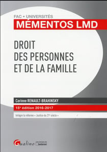 Droit des personnes et de la famille (édition 2016/2017)