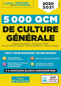 5000 QCM de culture générale + actu en ligne mois par mois
