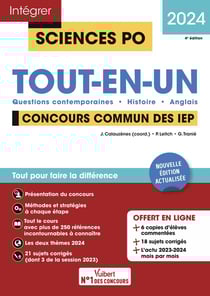 Intégrer Sciences Po : concours commun des IEP 2024 : tout-en-un questions contemporaines - histoire - anglais
