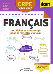 CRPE : Français : 200 fiches et mind-maps pour se remettre à niveau - épreuve écrite d'admissibilité (édition 2026/2027)