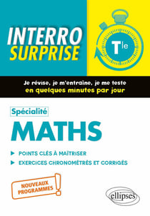 Interro surprise : spécialité mathématiques - terminale, nouveaux programmes