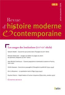 Revue d'Histoire Moderne et Contemporaine n.65-3