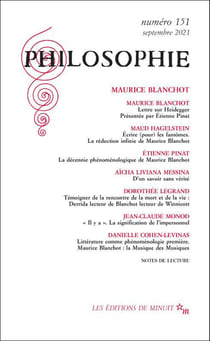 Revue Philosophie n.151 : Maurice Blanchot