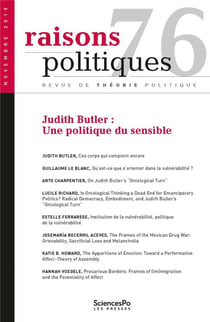 Revue raisons politiques n.76 : Judith Butler et les politiques du sujet