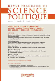 Revue francaise de science politique n.70
