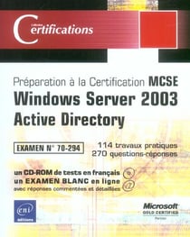 Windows server 2003 active directory - examen 70-294