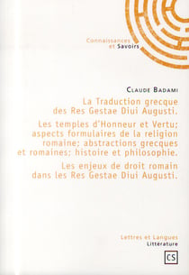 La Traduction grecque des Res Gestae Diui Augusti