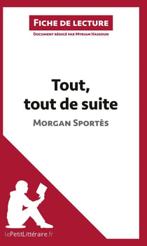 Fiche de lecture : tout, tout de suite, de Morgan Sportès - analyse complète de l'oeuvre et résumé