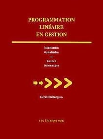 PROGRAMMATION LINEAIRE EN GESTION : MODELISATION. OPTIMISATION ET SOLUTION INFORMATIQUE
