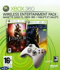 Pad Xbox 360 + Fable 2 + Halo 3