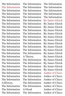 The information - a history, a theory, a food