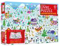 Livre et puzzle : Labyrinthes de Noël
