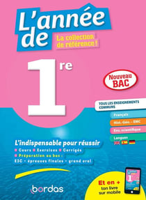 L'année de : 1er - tous les enseignements communs (édition 2020)