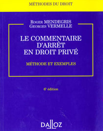 Le commentaire d'arret en droit prive