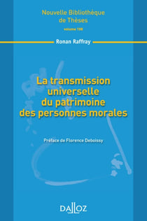 La transmission universelle du patirmoine des personnes morales