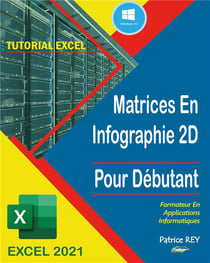 Matrices en infographie 2d avec excel 2021 - illustrations, couleur